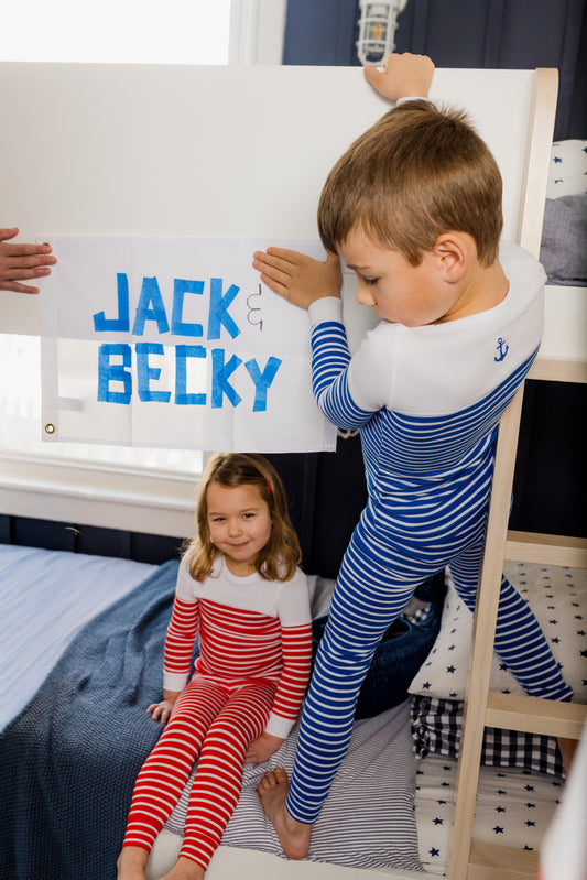 Make Waves Blue Stripes PJ