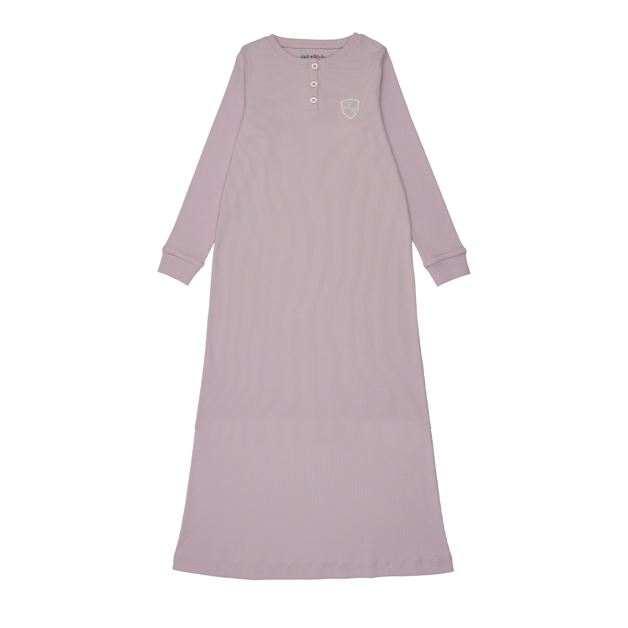 Ribbed Henley Lavender Nightgown Long – JACK AND BECKY