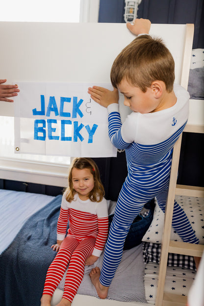 Make Waves Blue Stripes PJ