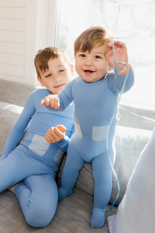 Pocket Powder Blue Footie