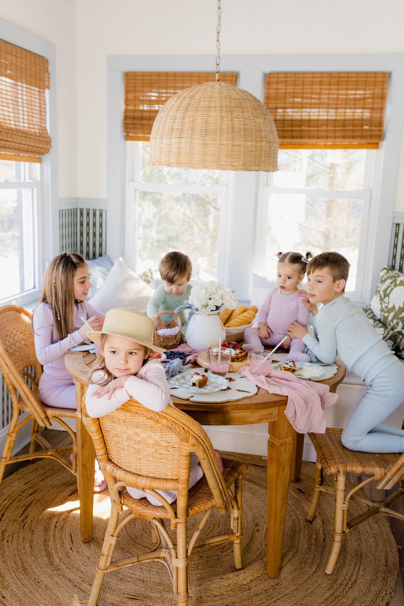 Ribbed Henley Pastel Blue PJ