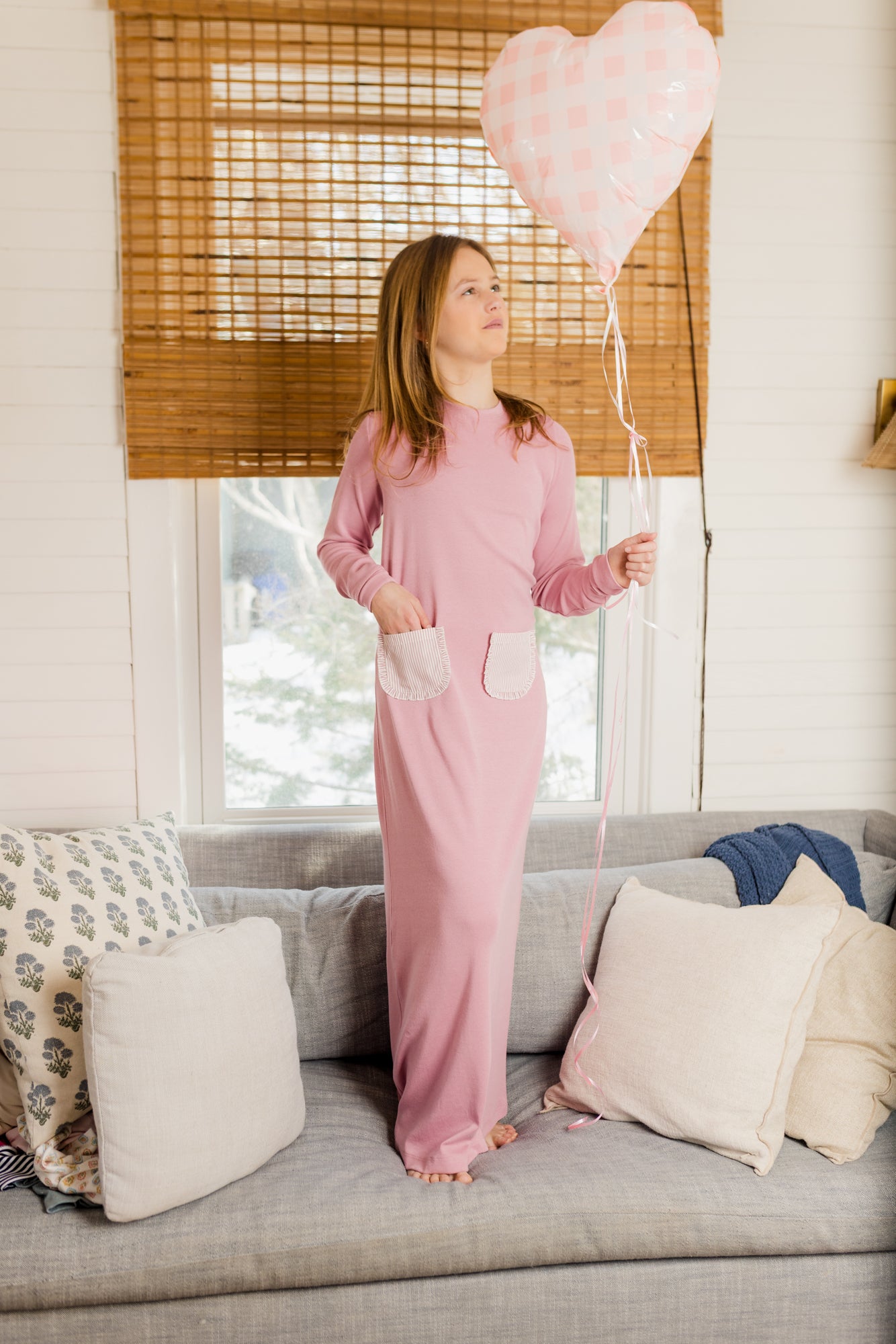 Pockets Dusty Rose Nightgown Long