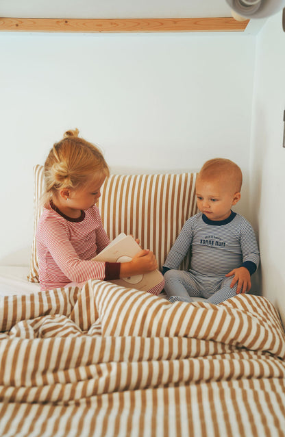 Bonne Nuit Blue Stripe Footie
