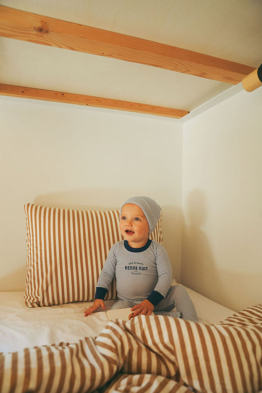 Bonne Nuit Blue Stripe Footie