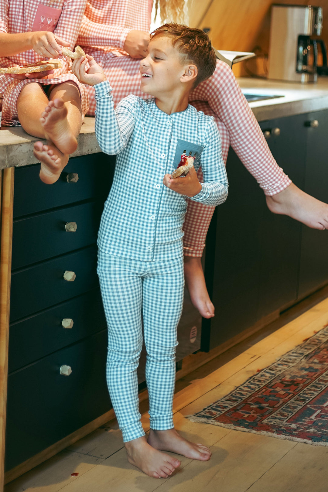 Gingham Deep Water PJ