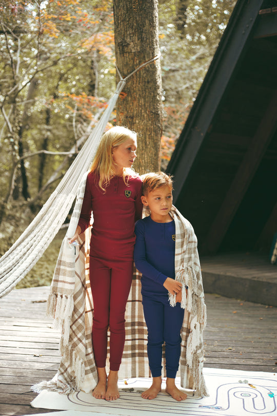Ribbed Henley Merlot PJ