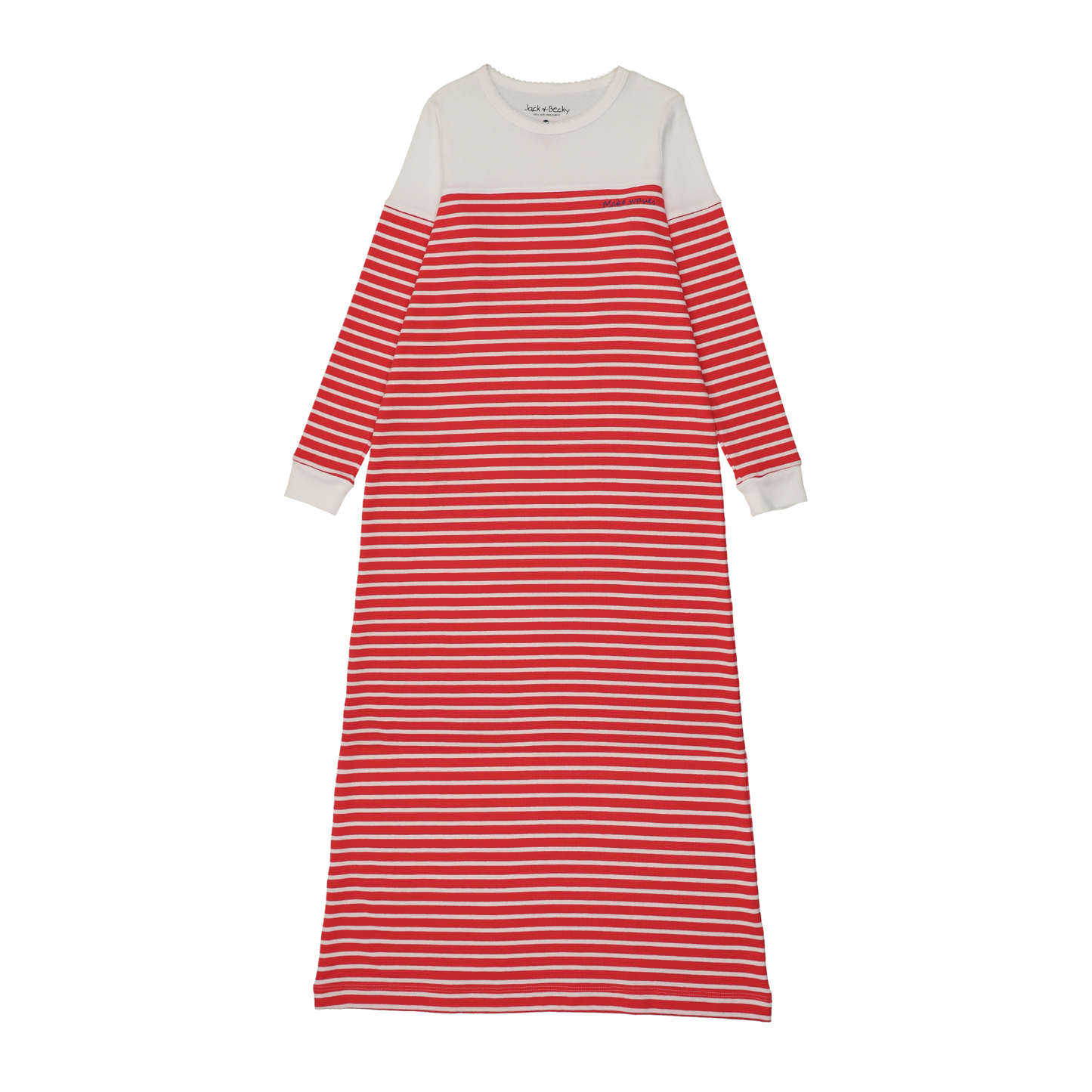 Make Waves Red Stripe Nightgown Long