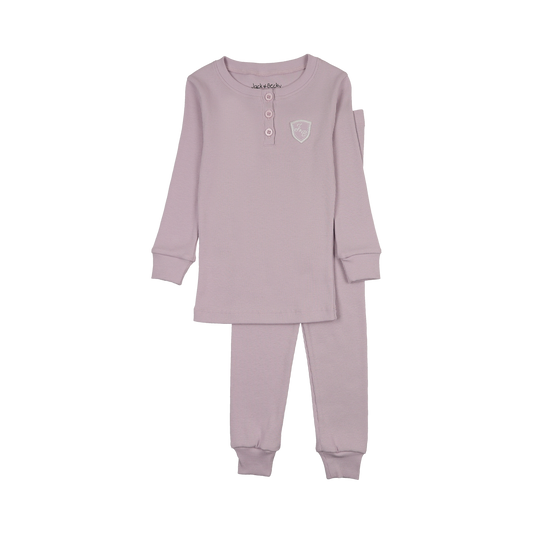 Ribbed Henley Lavander PJ