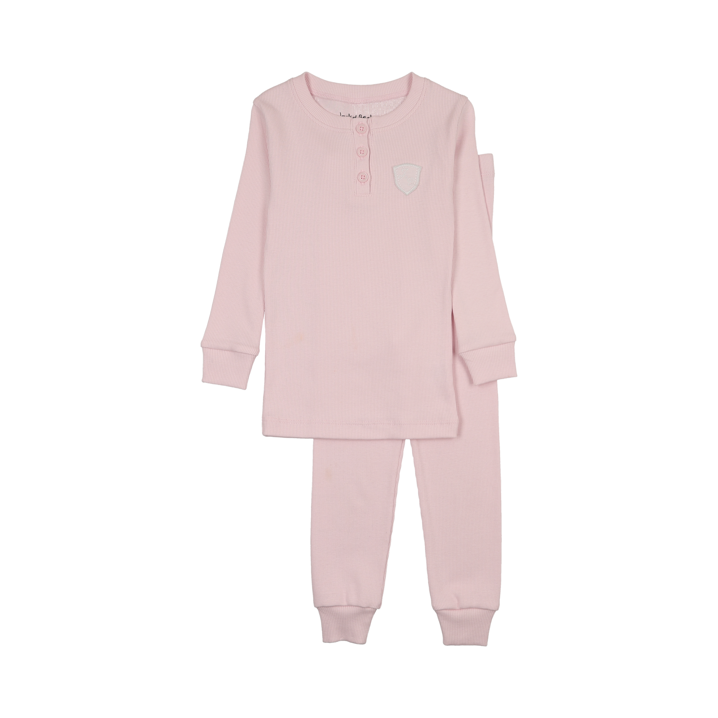 Ribbed Henley Pale Pink PJ