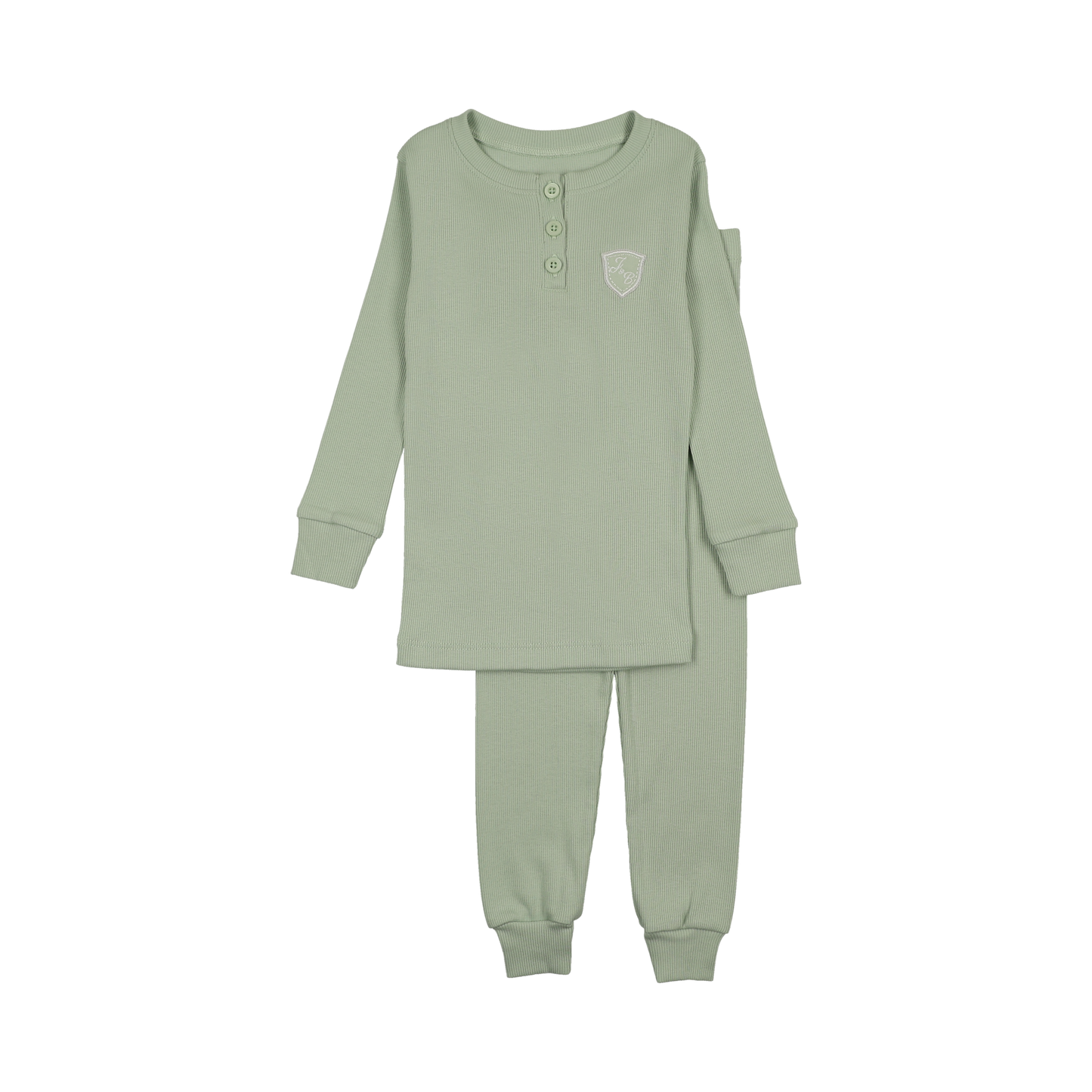 Ribbed Henley Sage PJ