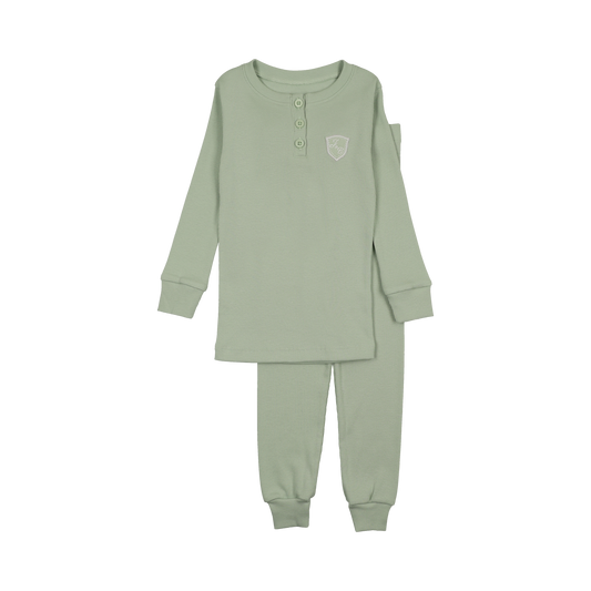 Ribbed Henley Sage PJ