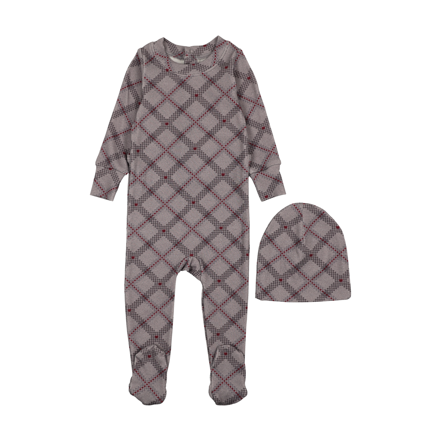 Plaid Girls Footie