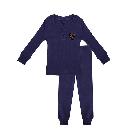 Ribbed Henley Navy PJ