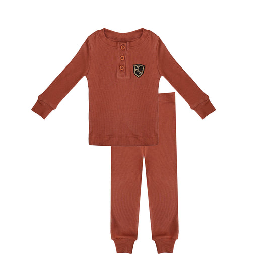 Ribbed Henley Mahogany PJ