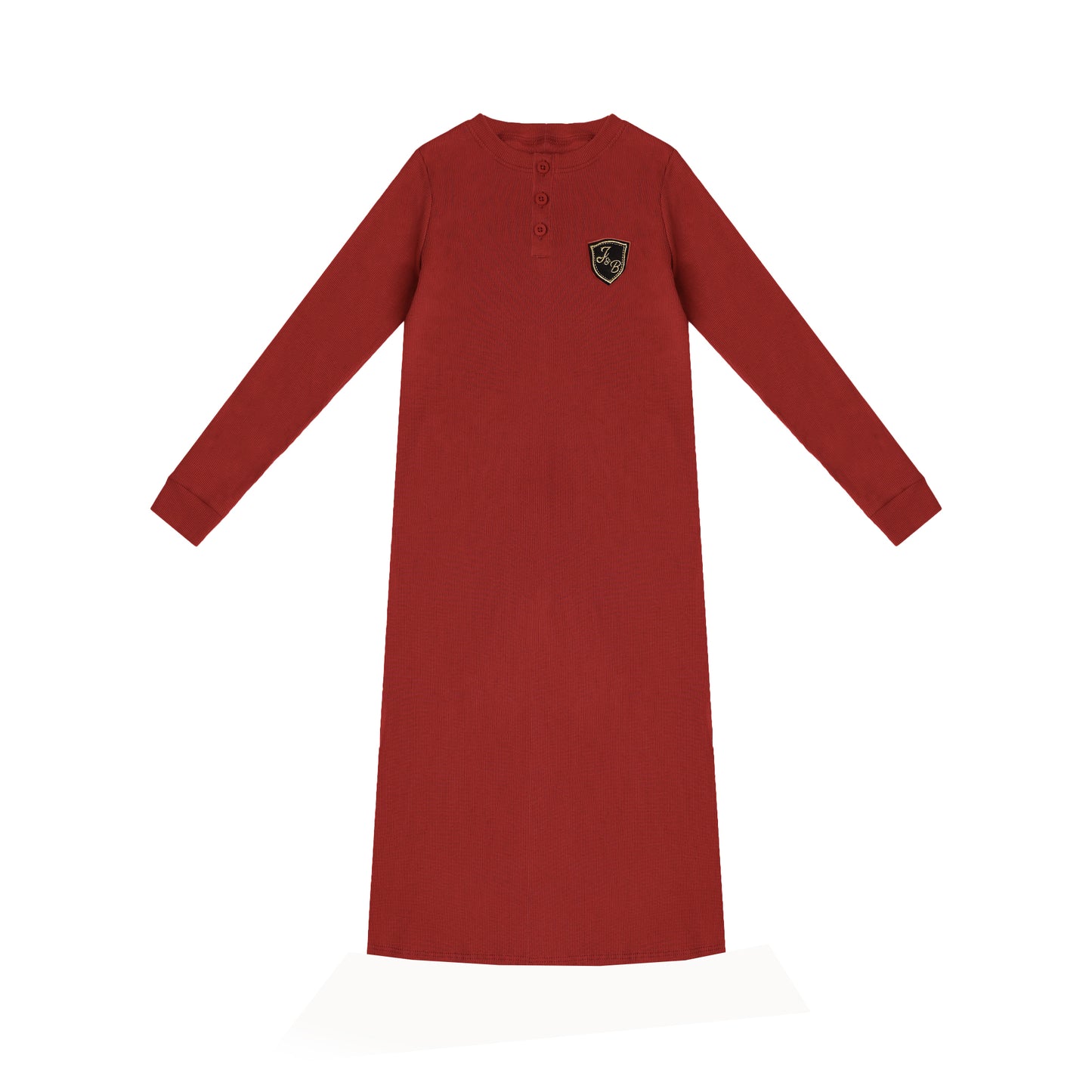 Ribbed Henley Merlot Nightgown
