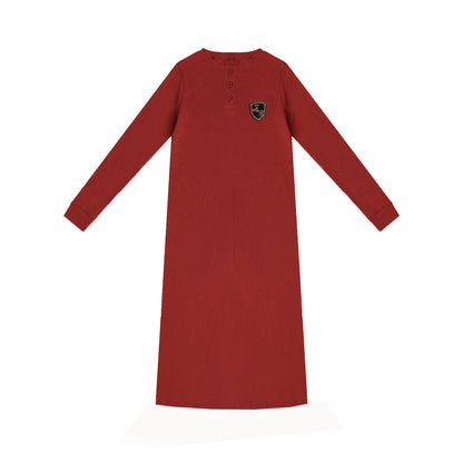 Ribbed Henley Merlot Nightgown