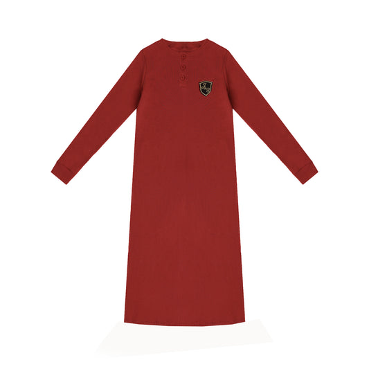 Ribbed Henley Merlot Nightgown