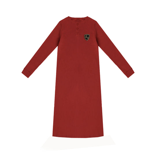 Ribbed Henley Merlot Nightgown