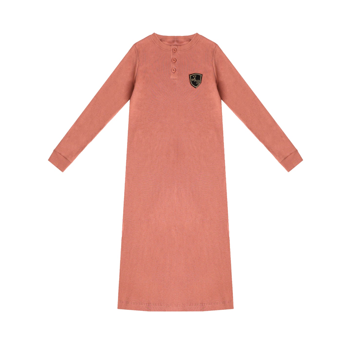 Ribbed Henley Mahogany Nightgown